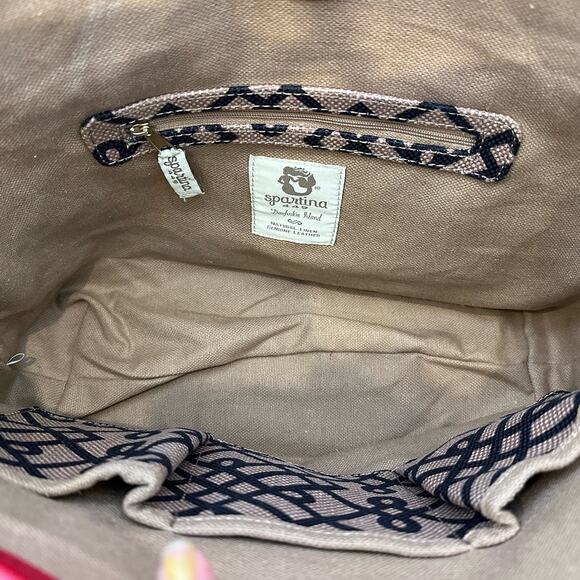 SOLD - Spartina 449 1715 Callahan Turn Key Classic natural linen Tote NWT - Picture 8 of 10